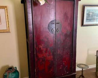 Antique all wood Chinese cabinet