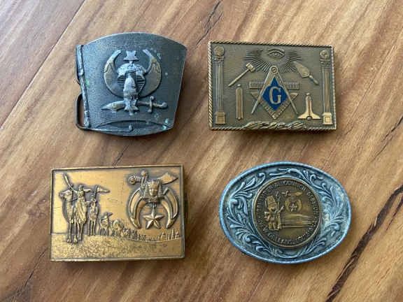 Vintage Masonic Belt Buckles
