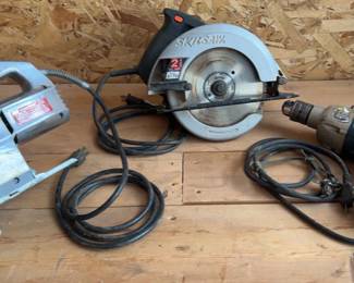 Older Jigsaw, Circular Saw, Drill