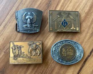 Vintage Masonic Belt Buckles