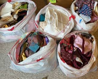Five Bags of Quilting Material