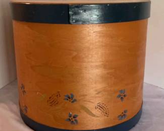 Vintage Hand Painted Cheese Barrel