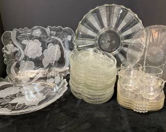Laura Glass Serving Trays More