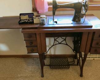Elgin Sewing Machine with Cabinet