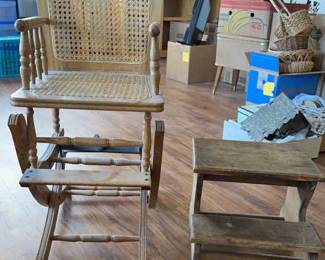 Vintage Looking Highchair Reproduction a Stepstool