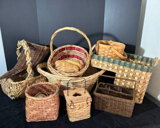 Woven Wicket Baskets Lot