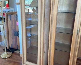 Two Handmade Curio Cabinets