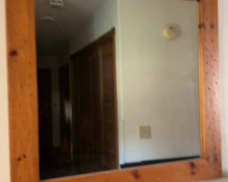 Wood Framed Hallway Mirror