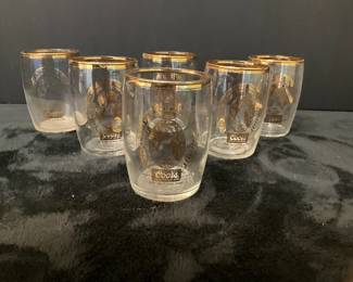 Six Small Coors Glasses