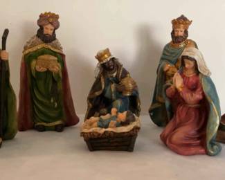 7 Piece Nativity Resin Set
