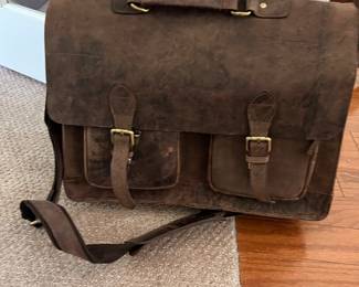 Buffalo leather briefcase