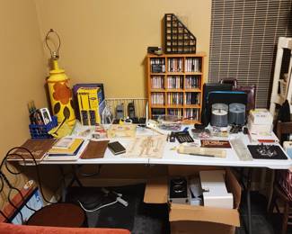 Vintage lamp and misc.