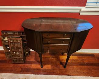 Martha Washington sewing cabinet  and printer's boxes