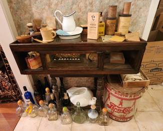 Vintage pharmacy display case