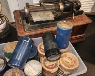 2nd Edison Talking Machine with wax cylinders