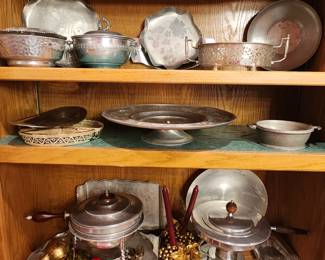 Vintage aluminum serving pieces