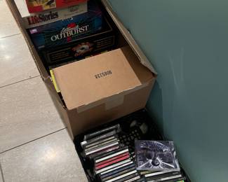 Many CDs and DVDs 