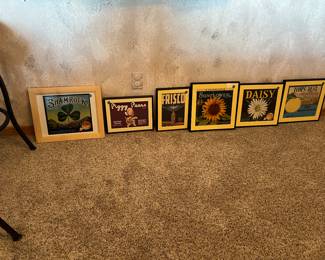 Custom Framed Fruit Label Art Prints 