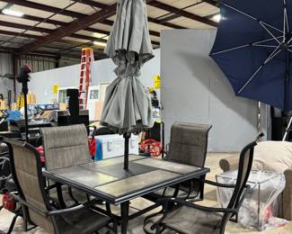Patio Table, Chairs and Umbrella Orlando Estate Auction