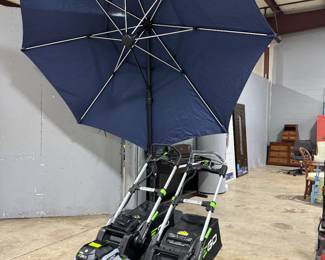 EGO Lawn Mowers and Patio Umbrella's Orlando Estate Auction