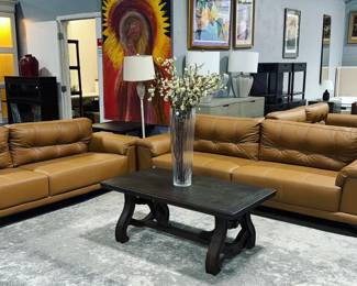 Modern Leather Sofas, Coffe and End Tables Orlando Estate Auction