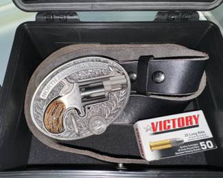 North American Arms .22 Long Rifle Belt Buckle Orlando Estate Auction