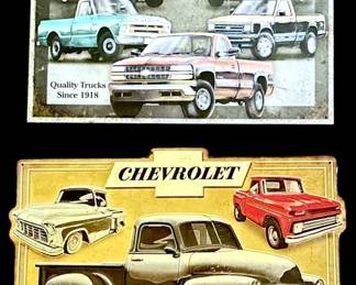 Chevy Trucks Metal Signs