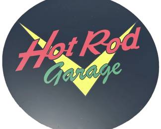 Large Hot Rod Garage Sign