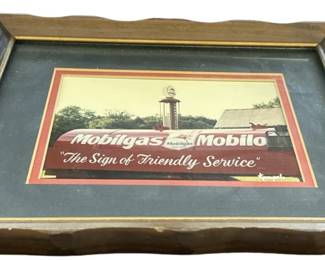 Vintage Framed Mobilgas Photo