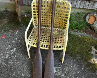 Vintage canoe Oars