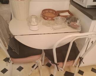 Small drop leaf kitchen table with 2 chairs