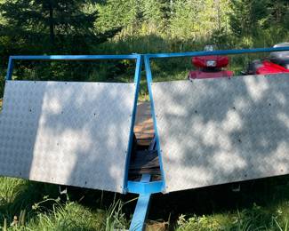 #04 Snow Mobile Trailer 16' with 10' deck, needs rewiring