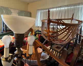 Antiques stacked to the ceiling.