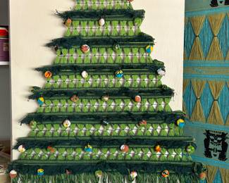 Vintage christmas tree string art