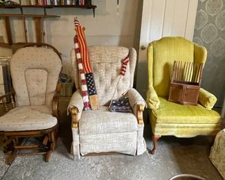 Older upholstered chairs