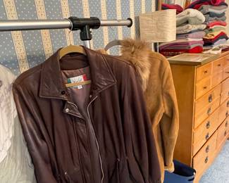 Brown leather jacket