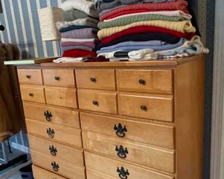 Double maple  chest of drawers