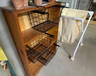 Shelving and metal baskets