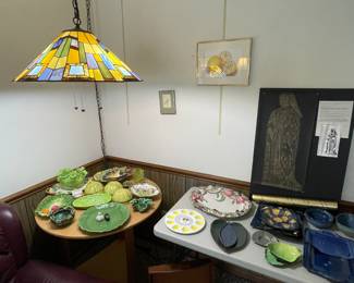 Stain glass swag lamp 