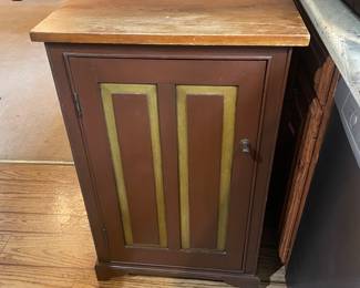 Butcher block top roomy kitchen or utility cupboard