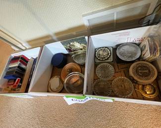 Coasters, playing cards and dominoes