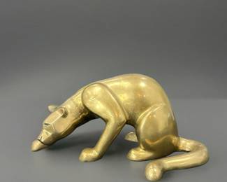 Cashier Brass Cubist Panther