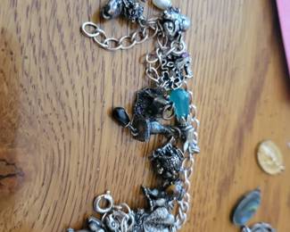 Sterling silver charm bracelet