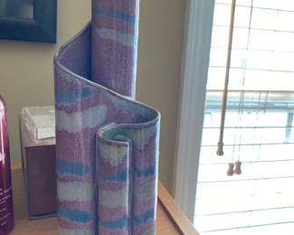 Vintage Ikebana 11" Ribbon Vase Bay Pottery