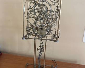 Authentic Kinetico Studios 7 Man Clock Sculpture by Gordon Bradt