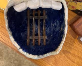 Vintage Funny Face Pottery / Wide Mouth 