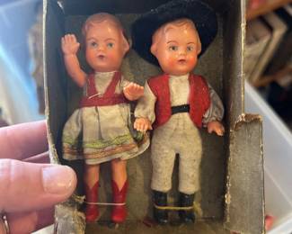 Vintage Hungarian Folk Doll Couple 