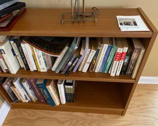 wooden bookshelf 