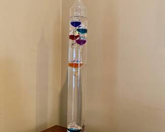 Bits and Pieces - 9" Gallileo Thermometer Indoor Decor Temperature Gauge 