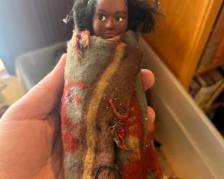 Early Skookum Indian Bully Native American Doll 